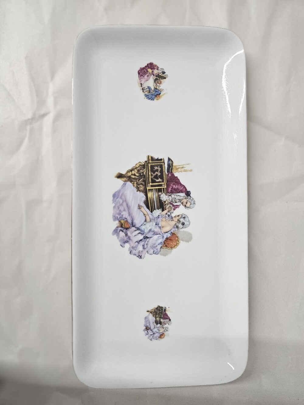 Vintage Bareuther Waldsassen Germany Porcelain Sandwich Tray - 11.5"